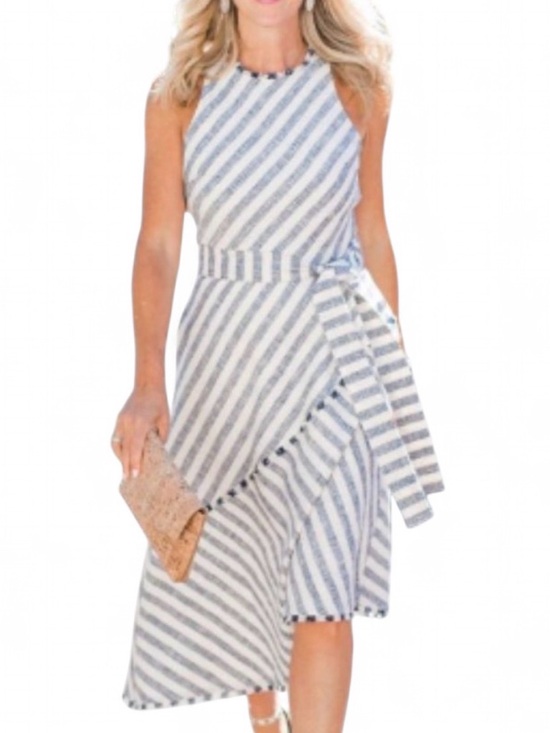 Banana Republic Dresses & Skirts - Banana Republic Blue and White Striped Midi Dress